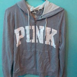Pink zip up sweatshirt